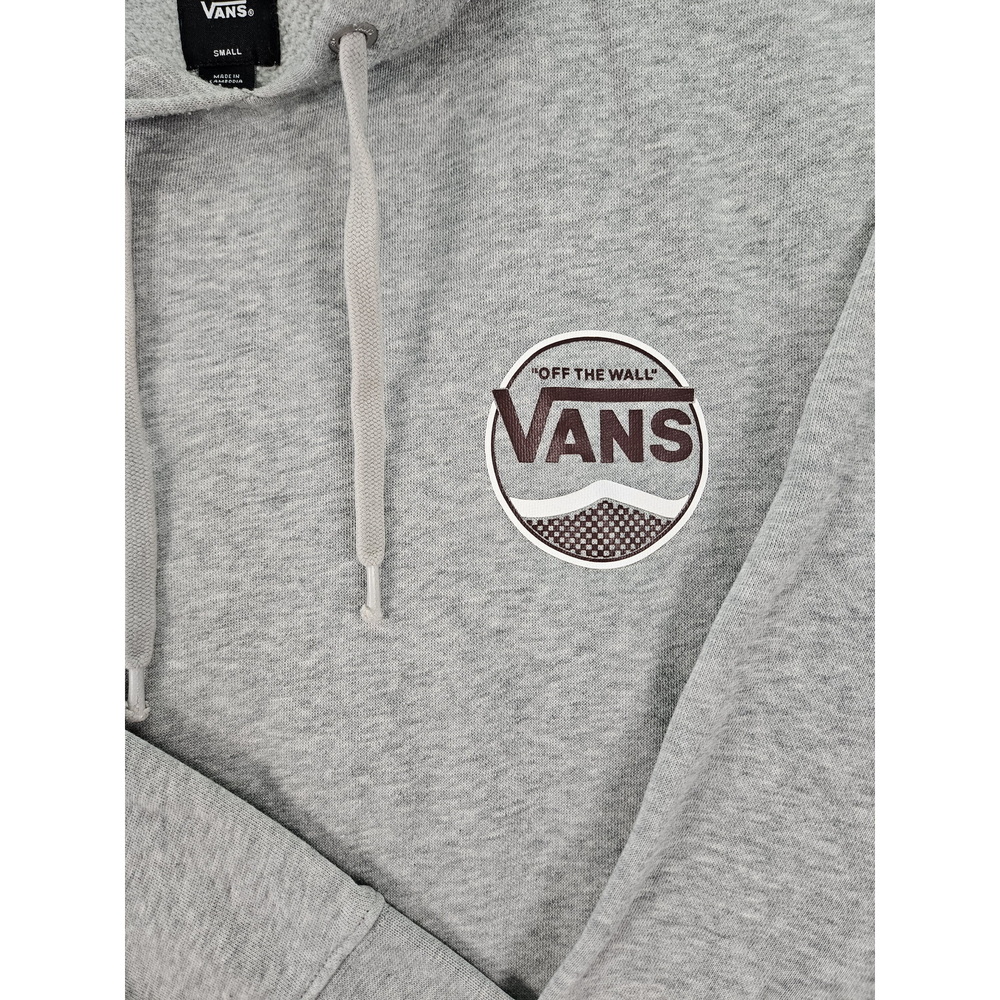 Vans Off The Wall Hoodie Pullover Sweatshirt Mens Sz S Burgundy Grey Skateboard - Picture 3 of 10